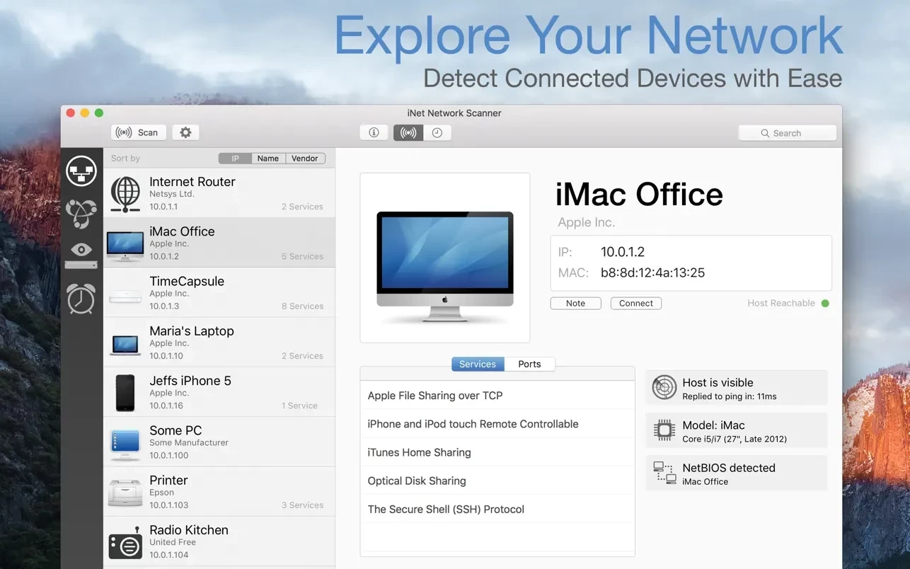 iNet Network Scanner screenshot 1